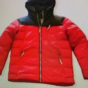 Kids Red and Black Puffer Jacket